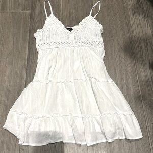 white summer dress. size small (street wear society) adjustable straps.